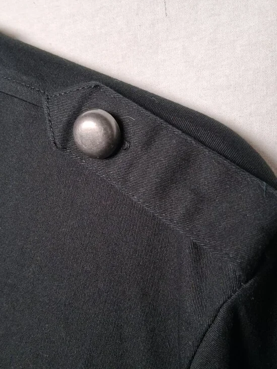 Torrid Size 3 Military Style Jacket Plus Size 3X Army Stretch Twill Black New - Picture 7 of 16